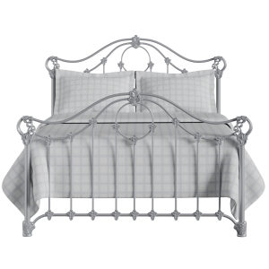 Alva iron/metal bed in silver - Thumbnail