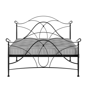 Ardo iron/metal bed in black with Juno mattress - Thumbnail