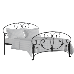 Arigna iron/metal bed in black with Juno mattress - Thumbnail