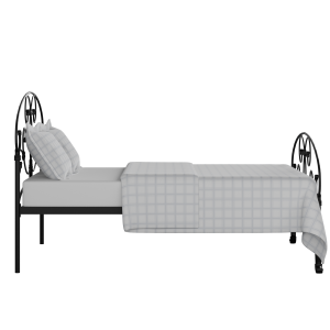Arigna iron/metal bed in black with Juno mattress - Thumbnail