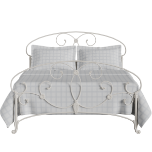 Arigna iron/metal bed in ivory - Thumbnail