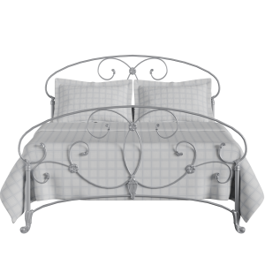 Arigna iron/metal bed in silver - Thumbnail