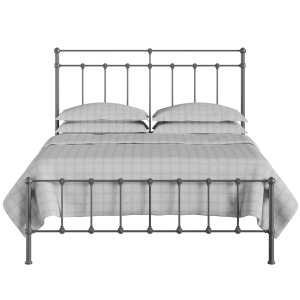 Ashley iron/metal bed in pewter - Thumbnail