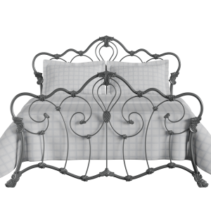 Athalone iron/metal bed in pewter - Thumbnail
