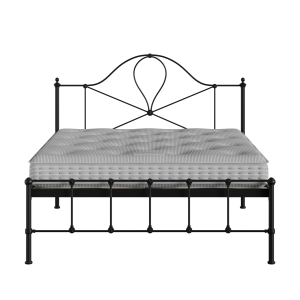 Athena iron/metal bed in black with Juno mattress - Thumbnail