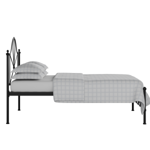 Athena iron/metal bed in black with Juno mattress - Thumbnail