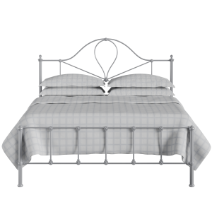 Athena iron/metal bed in silver - Thumbnail