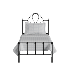 Athena iron/metal single bed in black - Thumbnail