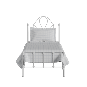 Athena iron/metal single bed in white - Thumbnail