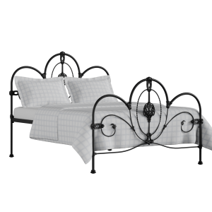 Ballina iron/metal bed in black with Juno mattress - Thumbnail