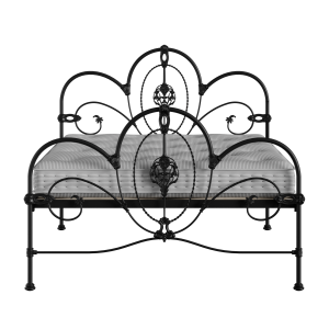 Ballina iron/metal bed in black with Juno mattress - Thumbnail