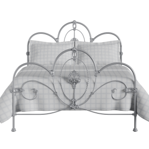Ballina iron/metal bed in silver - Thumbnail