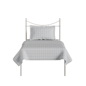 Camden iron/metal single bed in ivory - Thumbnail