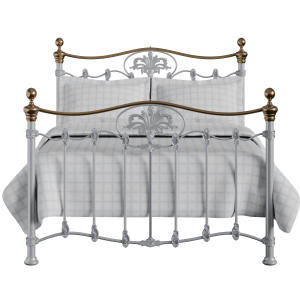 Camolin iron/metal bed in silver - Thumbnail