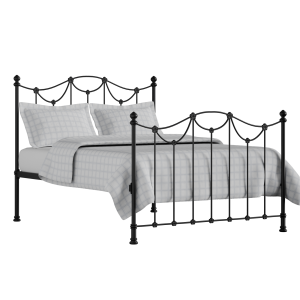 Carie iron/metal bed in black with Juno mattress - Thumbnail