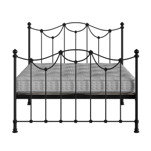 Carie iron/metal bed in black with Juno mattress - Thumbnail