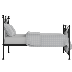 Carie iron/metal bed in black with Juno mattress - Thumbnail