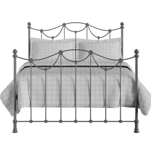 Carie iron/metal bed in pewter - Thumbnail
