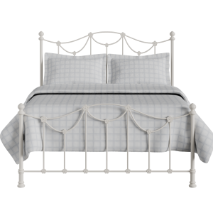 Carie Low Footend iron/metal bed in ivory - Thumbnail