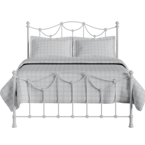 Carie Low Footend iron/metal bed in white - Thumbnail
