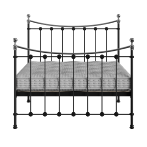 Carrick Chromo iron/metal bed in black with Juno mattress - Thumbnail