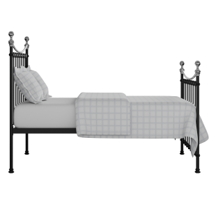 Carrick Chromo iron/metal bed in black with Juno mattress - Thumbnail