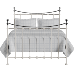 Carrick Chromo iron/metal bed in ivory - Thumbnail
