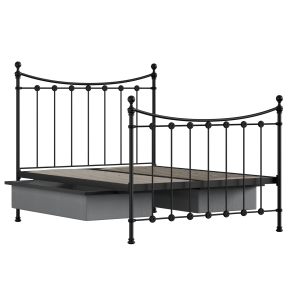 Carrick Solo iron/metal bed in black with drawers - Thumbnail
