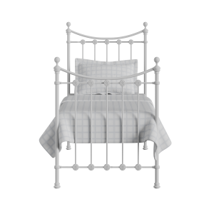 Carrick Solo iron/metal single bed in white - Thumbnail