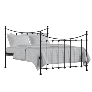 Chatsworth iron/metal bed in black with Juno mattress - Thumbnail