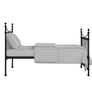 Chatsworth iron/metal bed in black with Juno mattress - Thumbnail