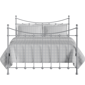 Chatsworth iron/metal bed in silver - Thumbnail