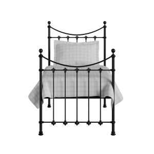 Chatsworth iron/metal single bed in black - Thumbnail