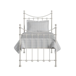 Chatsworth iron/metal single bed in ivory - Thumbnail