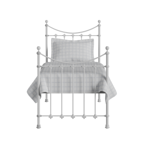 Chatsworth iron/metal single bed in white - Thumbnail
