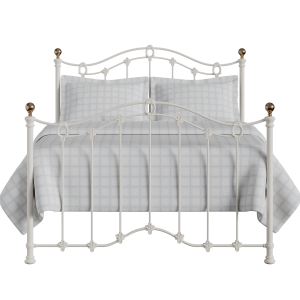 Clarina iron/metal bed in ivory - Thumbnail