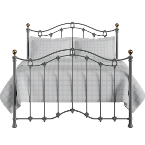 Clarina iron/metal bed in pewter - Thumbnail