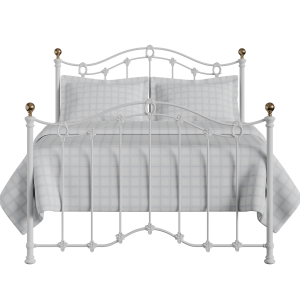 Clarina iron/metal bed in white - Thumbnail