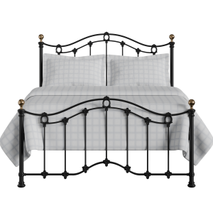 Clarina Low Footend iron/metal bed in black - Thumbnail