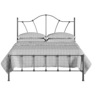 Claudia iron/metal bed in pewter - Thumbnail