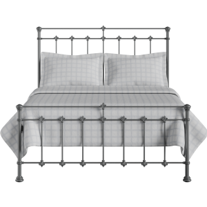 Edwardian iron/metal bed in pewter - Thumbnail