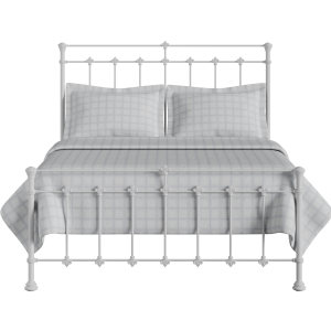 Edwardian iron/metal bed in white - Thumbnail