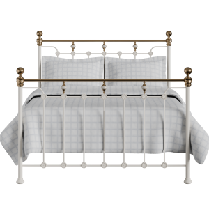 Glenholm iron/metal bed in ivory - Thumbnail