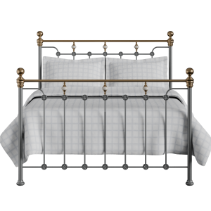 Glenholm iron/metal bed in pewter - Thumbnail