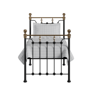 Glenholm iron/metal single bed in black - Thumbnail