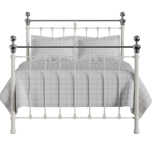 Hamilton Chromo iron/metal bed in ivory - Thumbnail