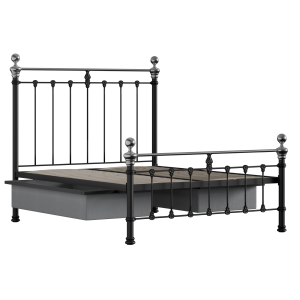 Hamilton Chromo Low Footend Metallbett in Schwarz mit Schubladen - Thumbnail