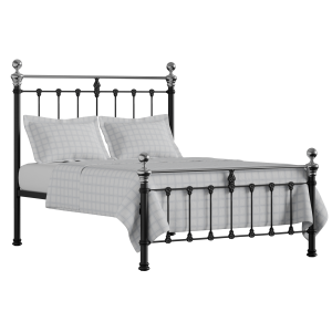 Hamilton Chromo Low Footend metallbett in schwarz mit Juno matratze - Thumbnail