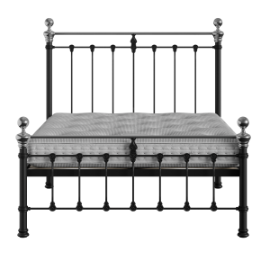 Hamilton Chromo Low Footend metallbett in schwarz mit Juno matratze - Thumbnail