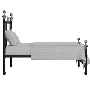 Hamilton Chromo Low Footend metallbett in schwarz mit Juno matratze - Thumbnail